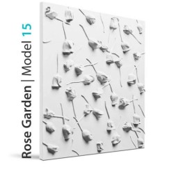 SÁDROVÝ PANEL 3D MODEL 15 RŮŽOVÁ ZAHRADA